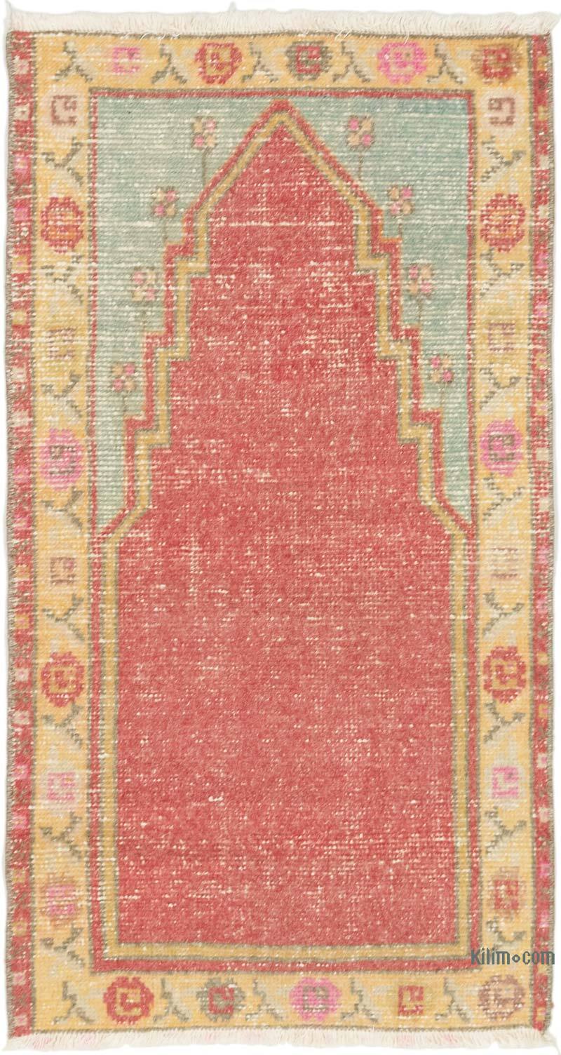 Alfombra Vintage Turca Anudada a Mano - 65 cm x 119 cm - K0072136