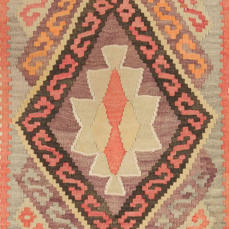 Vintage Tribal Kilim Runner - 3' 1" x 11' 7" (37" x 139") - K0072138
