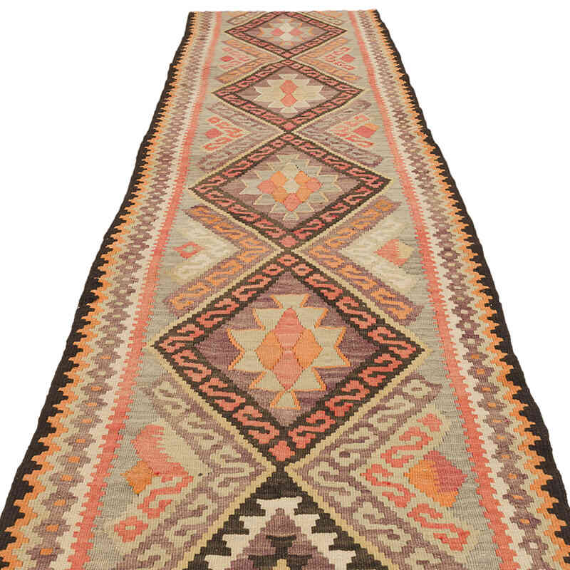 Vintage Tribal Kilim Runner - 3' 1" x 11' 7" (37" x 139") - K0072138