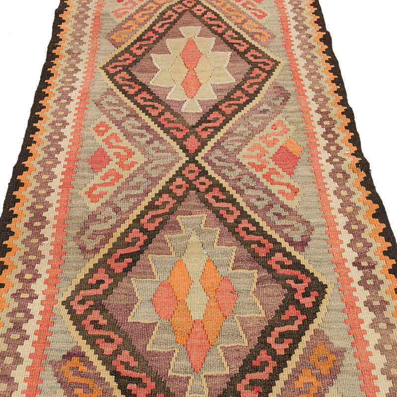 Vintage Tribal Kilim Runner - 3' 1" x 11' 7" (37" x 139") - K0072138