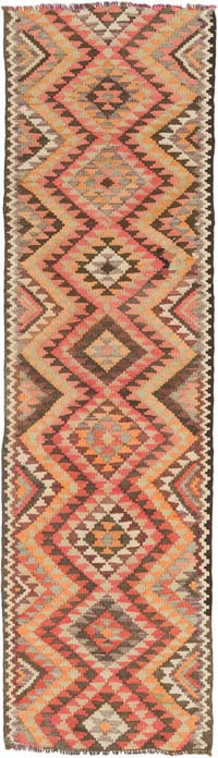 Alfombra Kilim Tribal Vintage - 91 cm x 320 cm