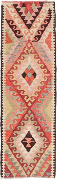Alfombra Kilim Tribal Vintage - 90 cm x 285 cm