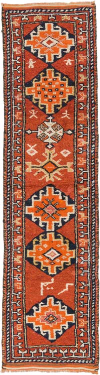 Vintage Tribal Runner Rug - 2' 11" x 11' 2" (35" x 134")