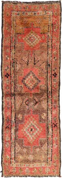 Alfombra Vintage de pasillo - 90 cm x 257 cm