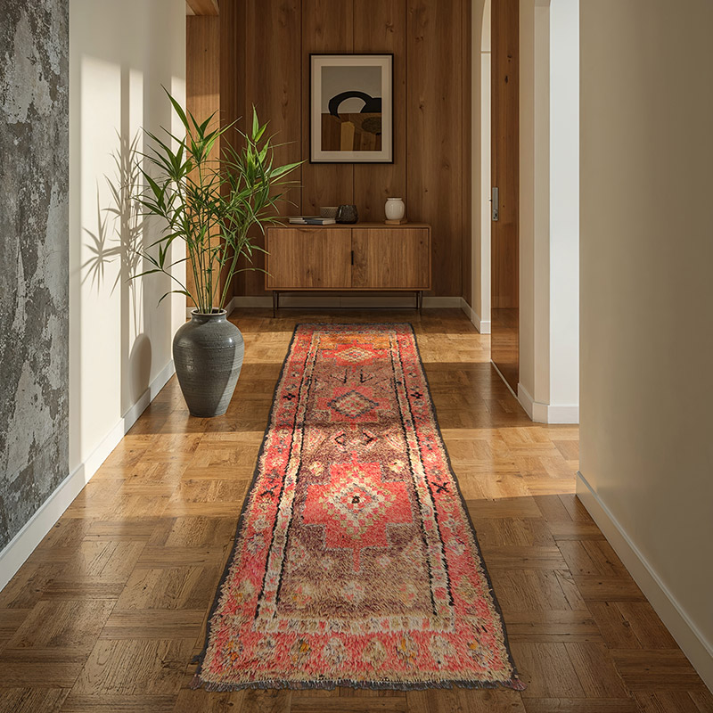 Alfombra Vintage de pasillo - 90 cm x 257 cm - K0072161