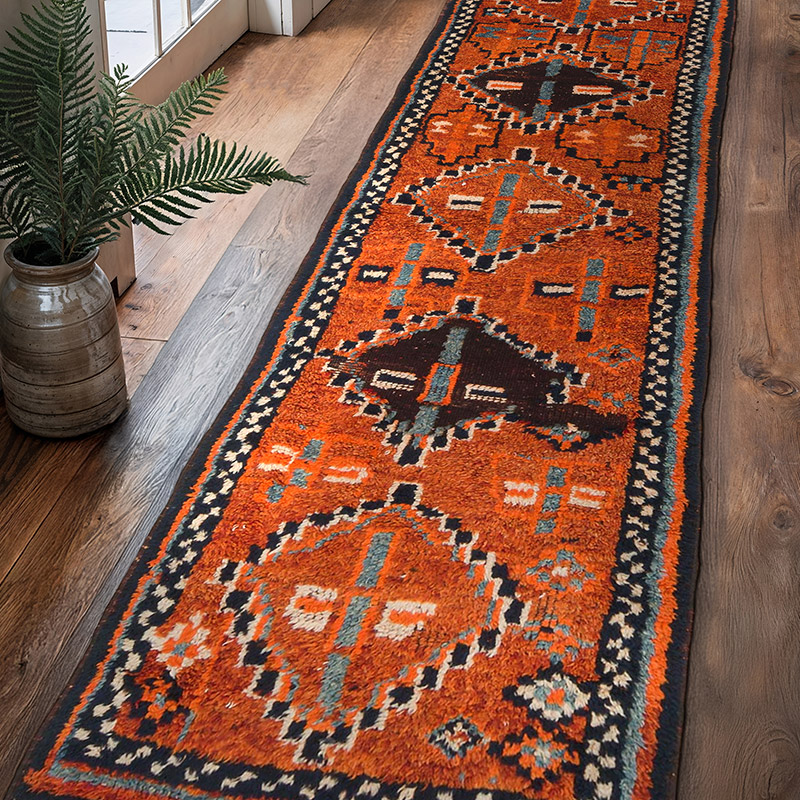 Alfombra Vintage de pasillo - 86 cm x 336 cm - K0072167
