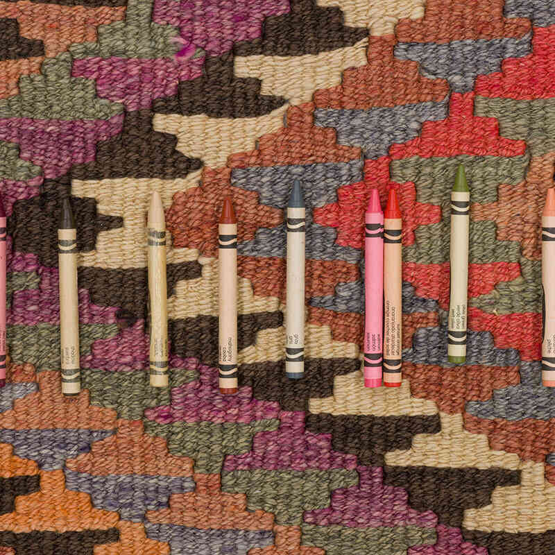 Alfombra Kilim Tribal Vintage - 80 cm x 340 cm - K0072170