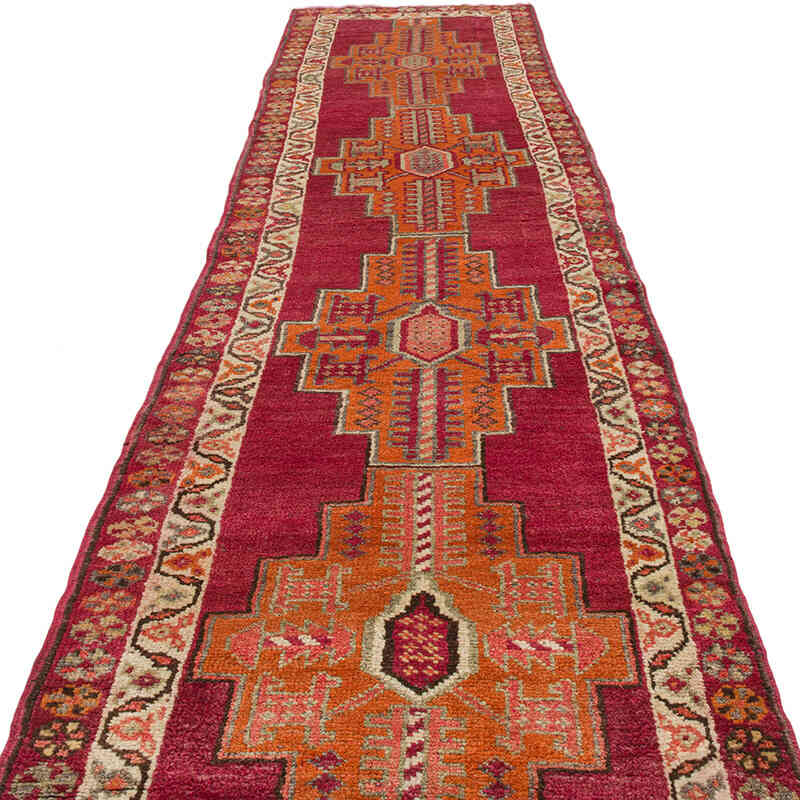 Vintage Tribal Runner Rug - 3'  x 12' 4" (36" x 148") - K0072171