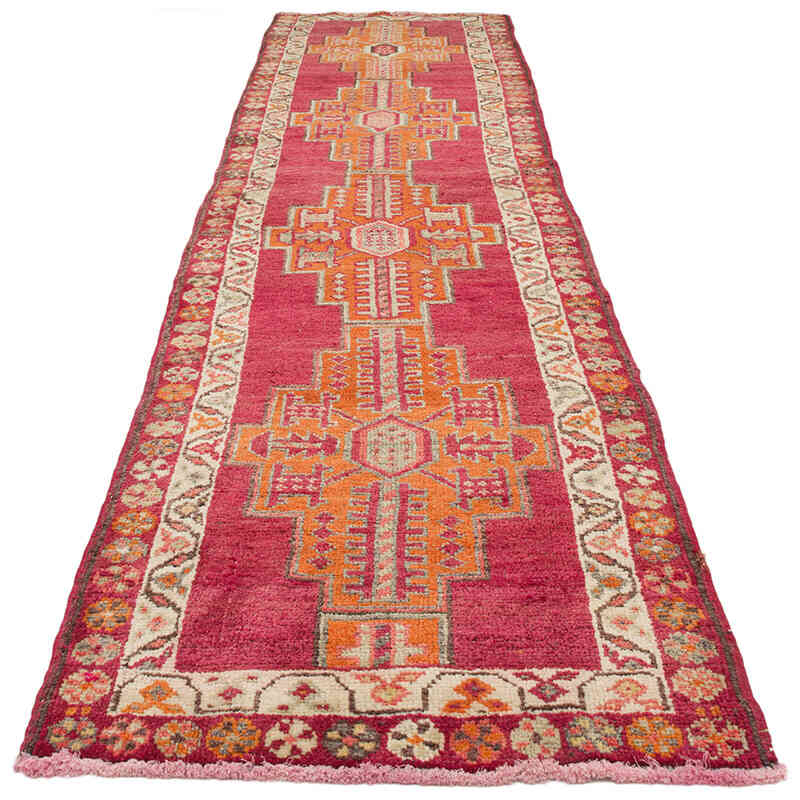 Vintage Tribal Runner Rug - 3'  x 12' 4" (36" x 148") - K0072171