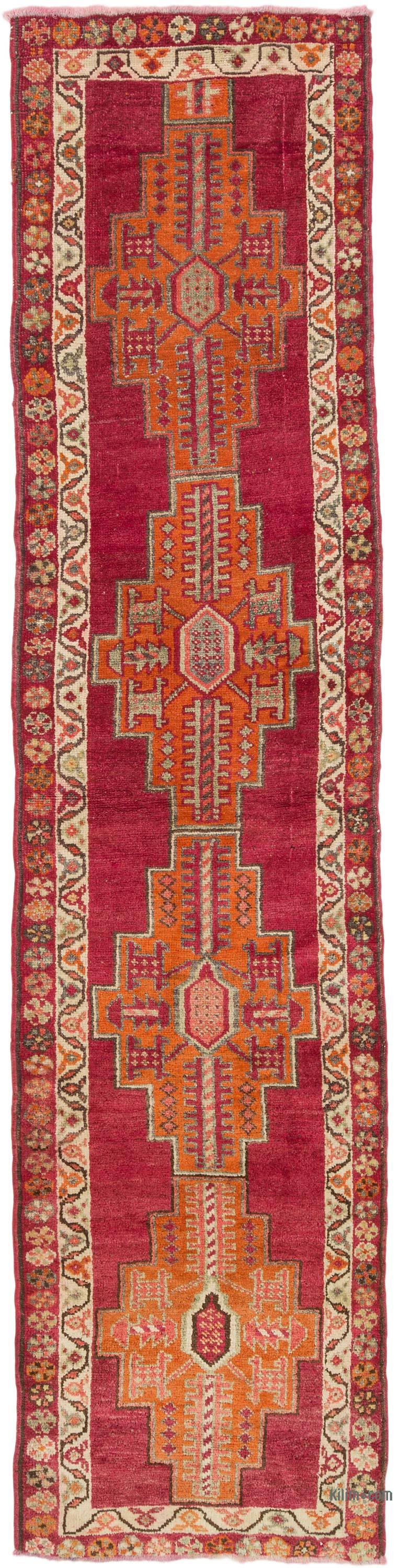 Vintage Tribal Runner Rug - 3'  x 12' 4" (36" x 148") - K0072171