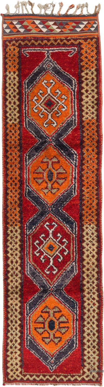 Vintage Tribal Runner Rug - 3' 1" x 11' 6" (37" x 138")