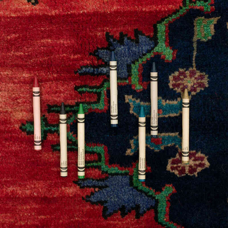 Vintage Turkish Hand-Knotted Rug - 8' 11" x 9' 8" (107" x 116") - K0072178