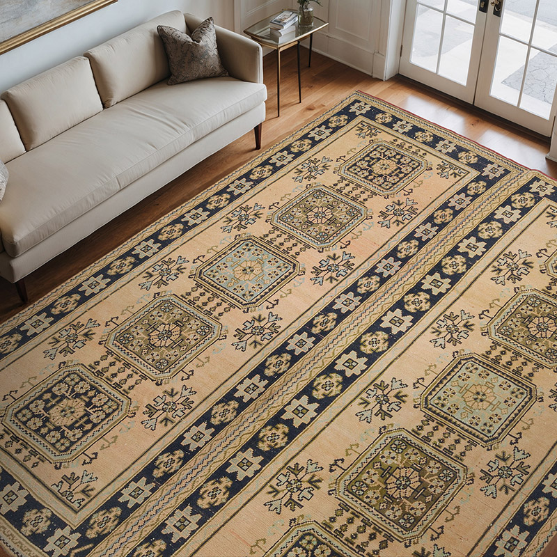 Alfombra Vintage Turca Anudada a Mano - 275 cm x 340 cm - K0072184