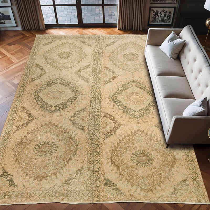 Alfombra Vintage Turca Anudada a Mano - 288 cm x 413 cm - K0072188
