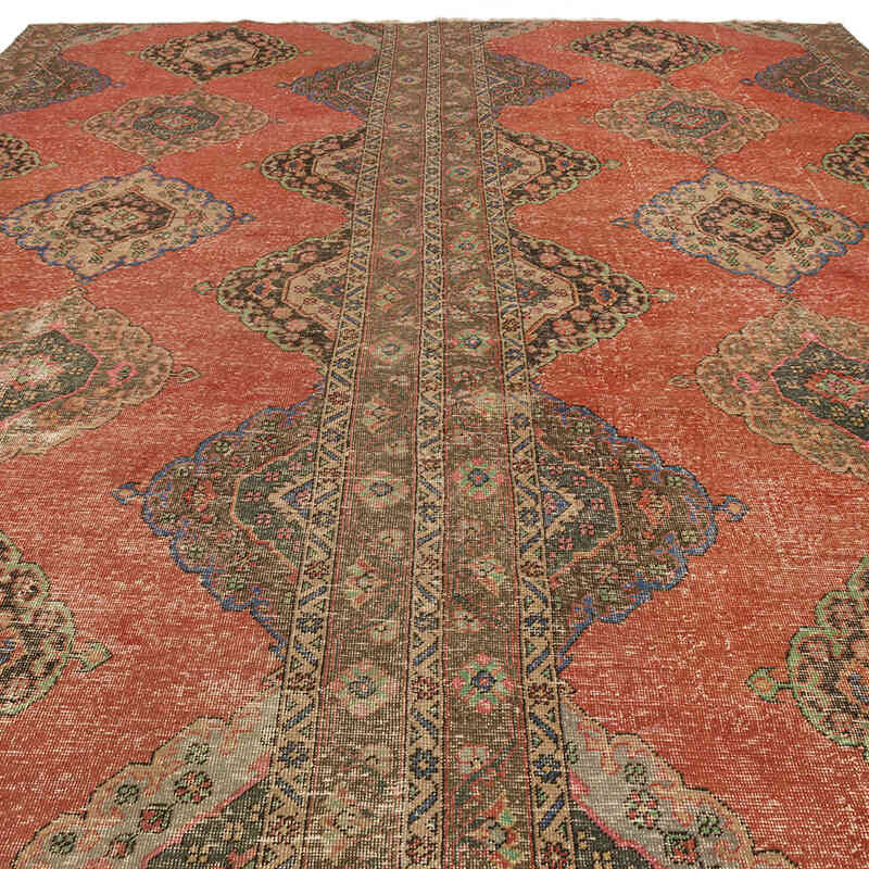 Vintage Turkish Hand-Knotted Rug - 9' 1" x 11' 7" (109" x 139") - K0072189