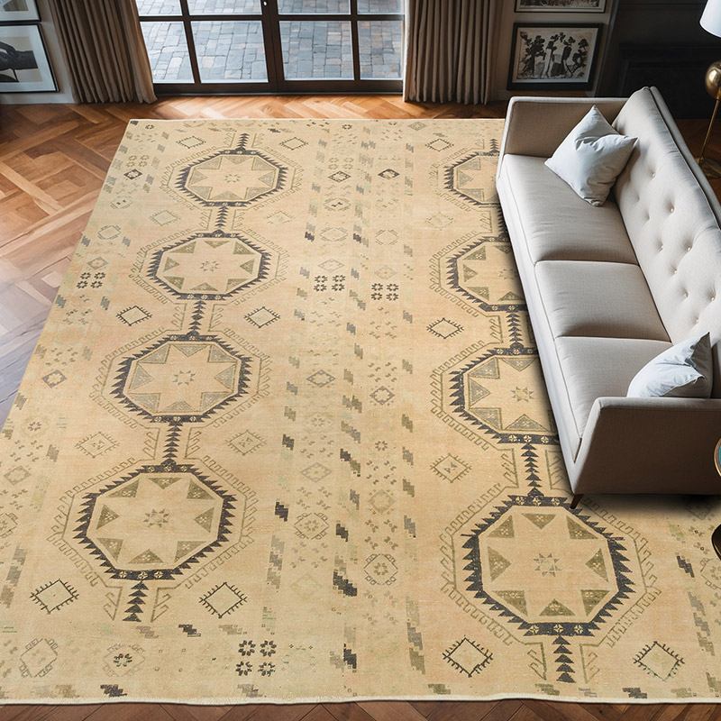 Alfombra Vintage Turca Anudada a Mano - 295 cm x 380 cm - K0072198