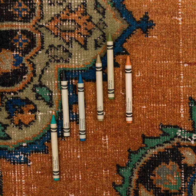 Alfombra Vintage Turca Anudada a Mano - 281 cm x 375 cm - K0072222