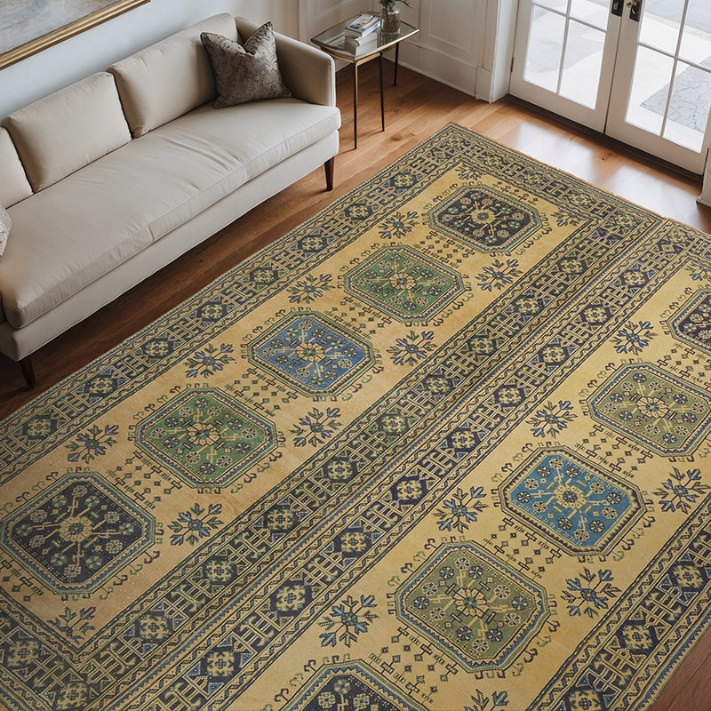 Alfombra Vintage Turca Anudada a Mano - 270 cm x 352 cm - K0072230
