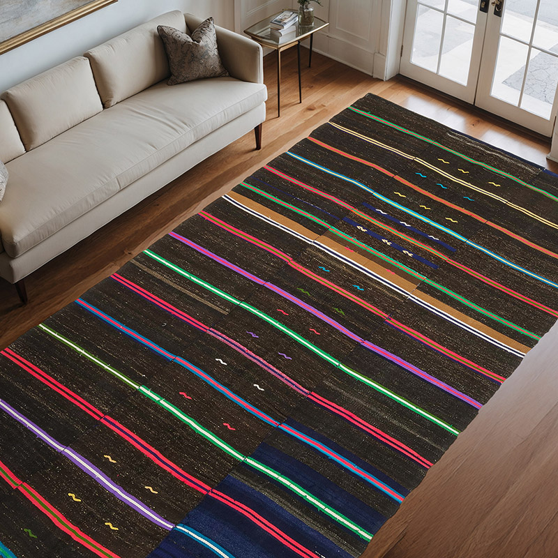 Alfombra Vintage Anatolian Kilim - 191 cm x 337 cm - K0072232