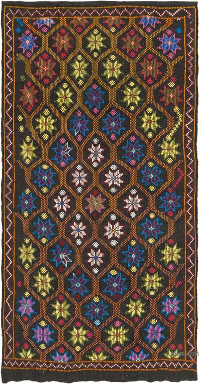 Vintage Anatolian Jijim Rug - 5' 4" x 10' 3" (64" x 123")