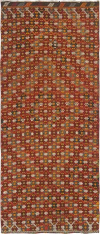 Vintage Anatolian Jijim Rug - 4' 3" x 9' 11" (51" x 119")