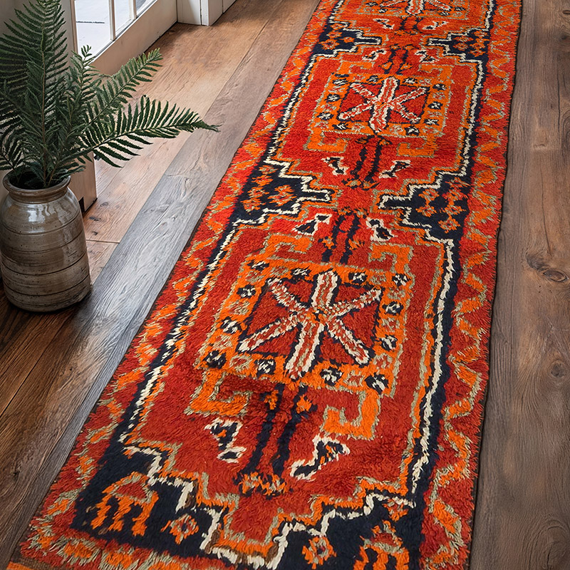 Vintage Tribal Runner Rug - 2' 9" x 11' 3" (33" x 135") - K0072269