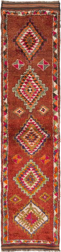 Alfombra Vintage de pasillo - 90 cm x 375 cm