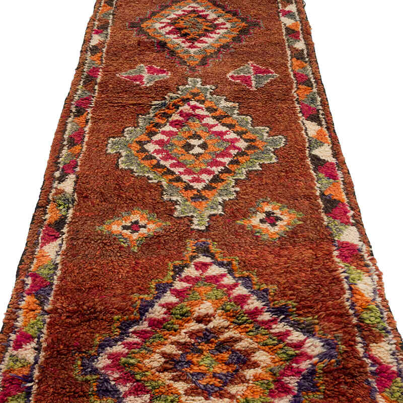 Vintage Tribal Runner Rug - 2' 11" x 12' 4" (35" x 148") - K0072271