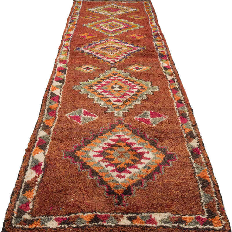 Vintage Tribal Runner Rug - 2' 11" x 12' 4" (35" x 148") - K0072271