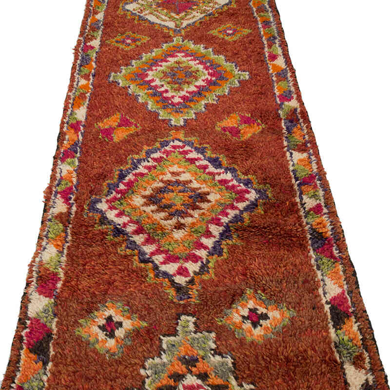 Vintage Tribal Runner Rug - 2' 11" x 12' 4" (35" x 148") - K0072271