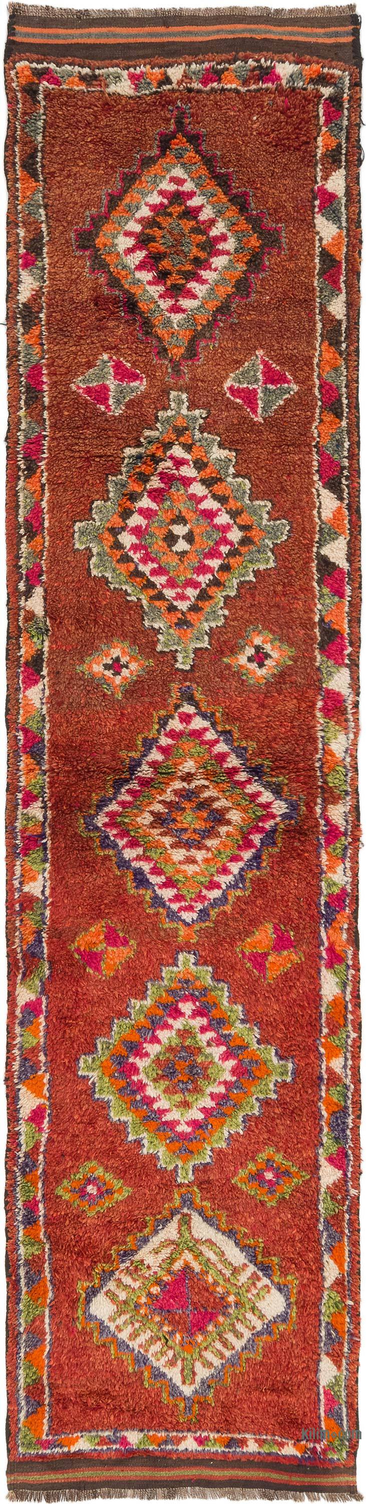 Vintage Tribal Runner Rug - 2' 11" x 12' 4" (35" x 148") - K0072271