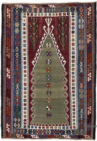 Vintage Konya Obruk Kilim Rug - 4' 6" x 6' 2" (54" x 74")