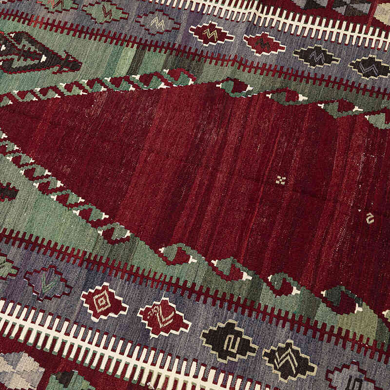 Vintage Konya Obruk Kilim Rug - 4' 1" x 6'  (49" x 72") - K0072495