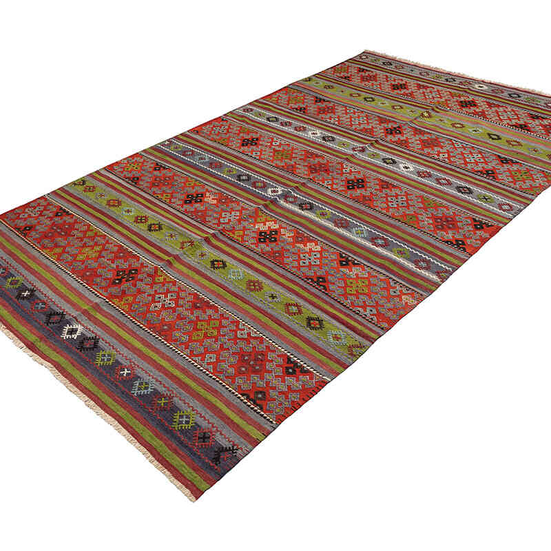 Vintage Denizli Kilim Rug - 5' 4" x 9' 6" (64" x 114") - K0072496