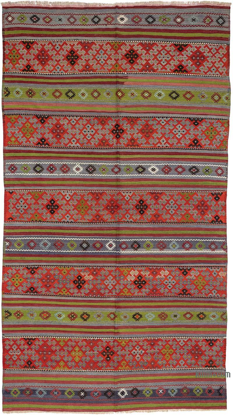 Vintage Denizli Kilim Rug - 5' 4" x 9' 6" (64" x 114") - K0072496