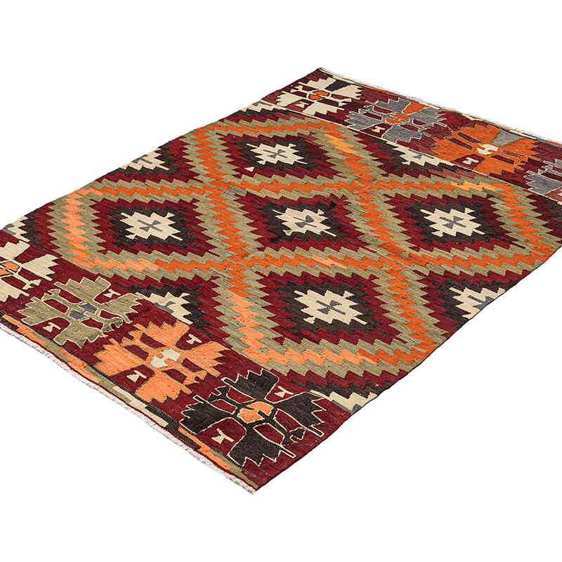 Vintage Cal Kilim Rug - 3' 8" x 4' 10" (44" x 58") - K0072497