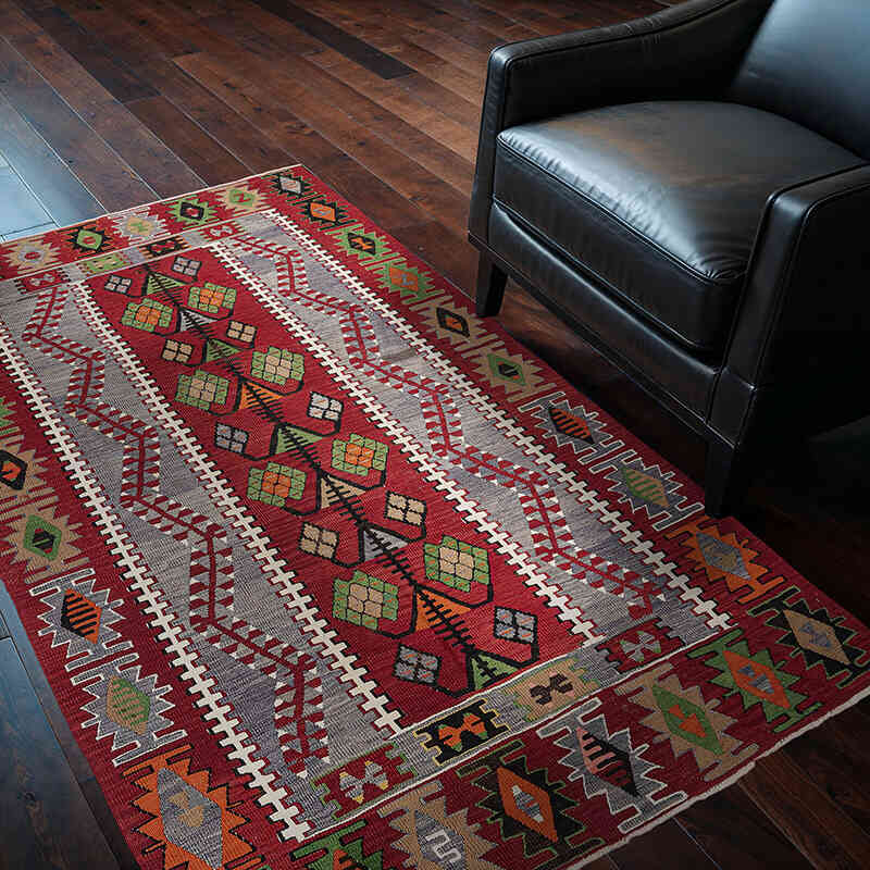 Oushak Kilim Vintage - 122 cm x 184 cm - K0072499