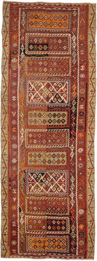 Vintage Corum Kilim Rug - 4' 9" x 12' 8" (57" x 152")
