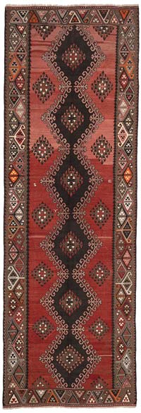 Vintage Sivas Kilim Runner - 4' 2" x 12' 4" (50" x 148")