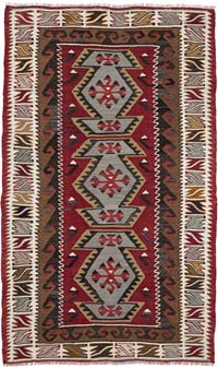 Vintage Adana Kilim Rug - 2' 7" x 4' 1" (31" x 49")