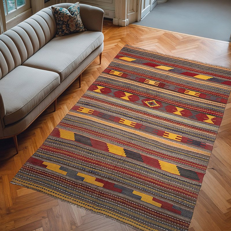 Alfombra Vintage Denizli Kilim - 185 cm x 281 cm - K0072522