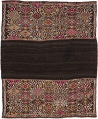 Vintage Bayburt Kilim Rug - 4' 2" x 4' 10" (50" x 58")