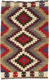 Vintage Mut Kilim Rug - 2' 11" x 4' 7" (35" x 55")