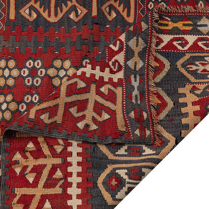 Vintage Kayseri Kilim Rug - 6' 4" x 12' 6" (76" x 150") - K0072542