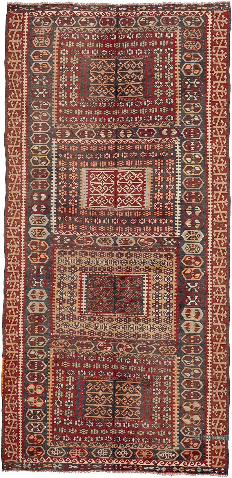 Vintage Kayseri Kilim Rug - 6' 4" x 12' 6" (76" x 150") - K0072542