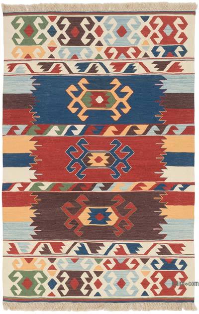 New Handwoven Turkish Kilim Rug - 124 cm x 190 cm