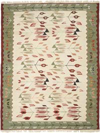 New Handwoven Turkish Kilim Rug - 7' 8" x 9' 9" (92" x 117")