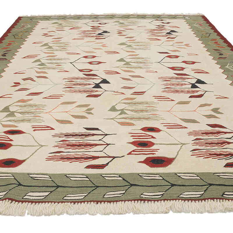 New Handwoven Turkish Kilim Rug - 7' 8" x 9' 9" (92" x 117") - K0072825
