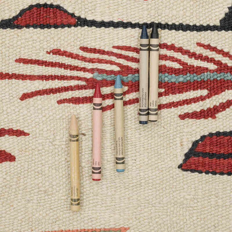 New Handwoven Turkish Kilim Rug - 7' 8" x 9' 9" (92" x 117") - K0072825