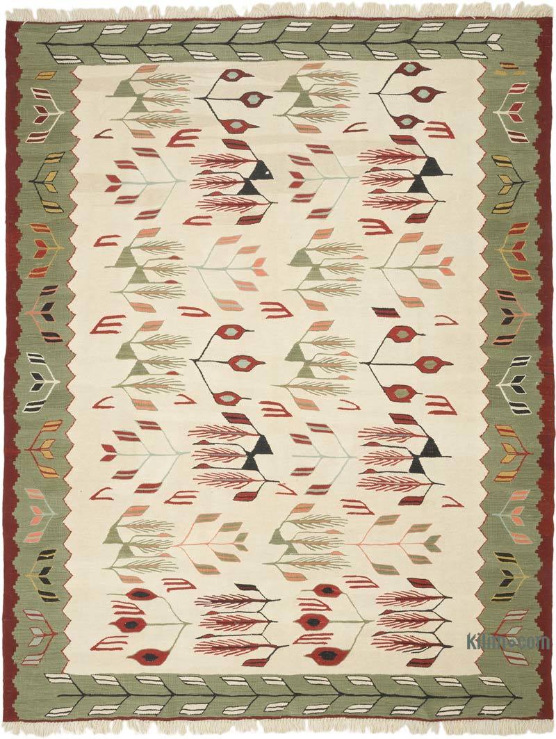 New Handwoven Turkish Kilim Rug - 7' 8" x 9' 9" (92" x 117") - K0072825